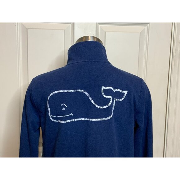 Vineyard Vines Men's Blue 1/4 Snap Logo Long Sleeve Top, Size XS - Picture 7 of 8